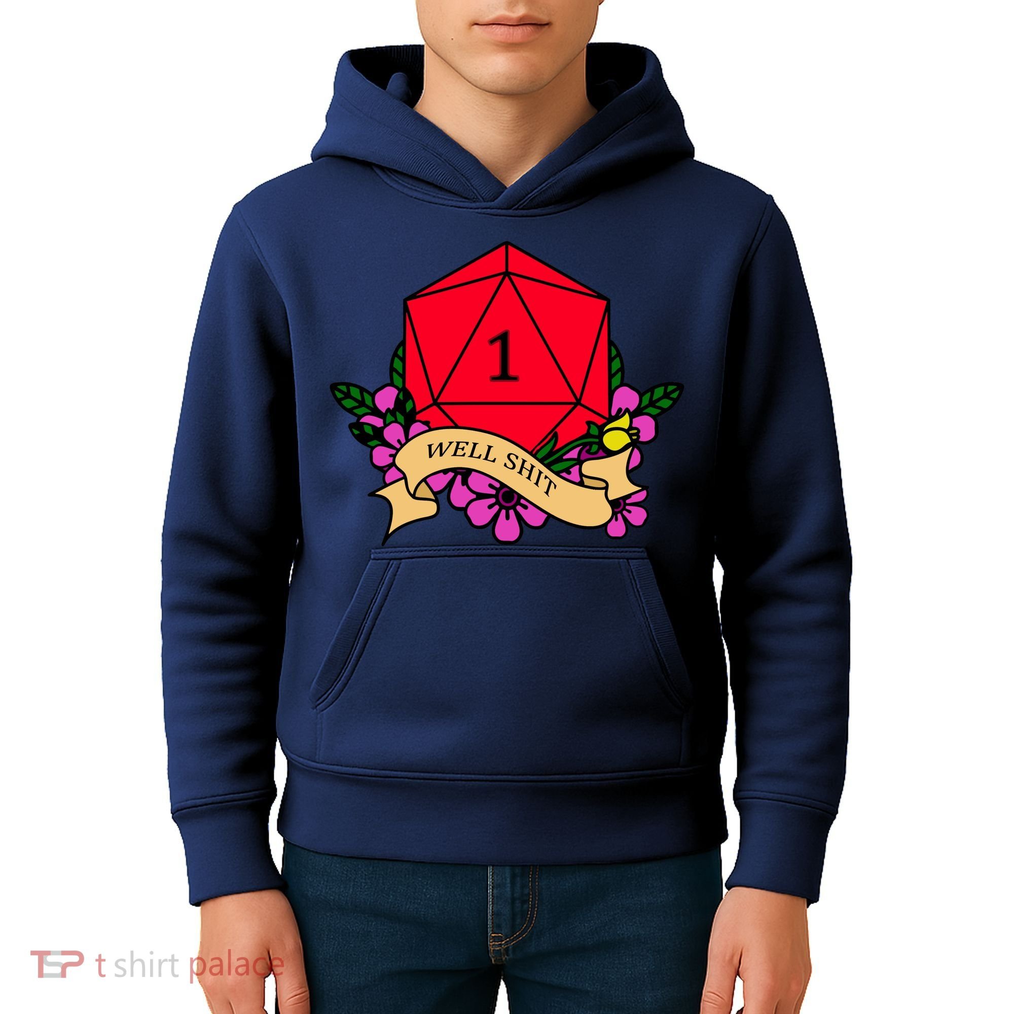DND Well Shit Dice Game Kids Hoodie