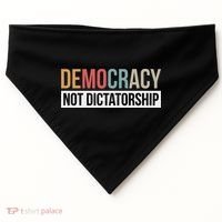 Democracy Not Dictatorship USA-Made Doggie Bandana thumb 0