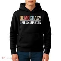 Democracy Not Dictatorship Kids Hoodie thumb 4