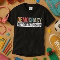 Democracy Not Dictatorship Kids T-Shirt thumb 3