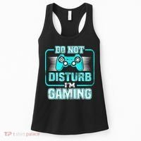 Do Not Disturb I'm Gaming Funny Gamer Video Games Boys Women's Tank Top thumb 0