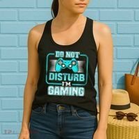 Do Not Disturb I'm Gaming Funny Gamer Video Games Boys Women's Tank Top thumb 2