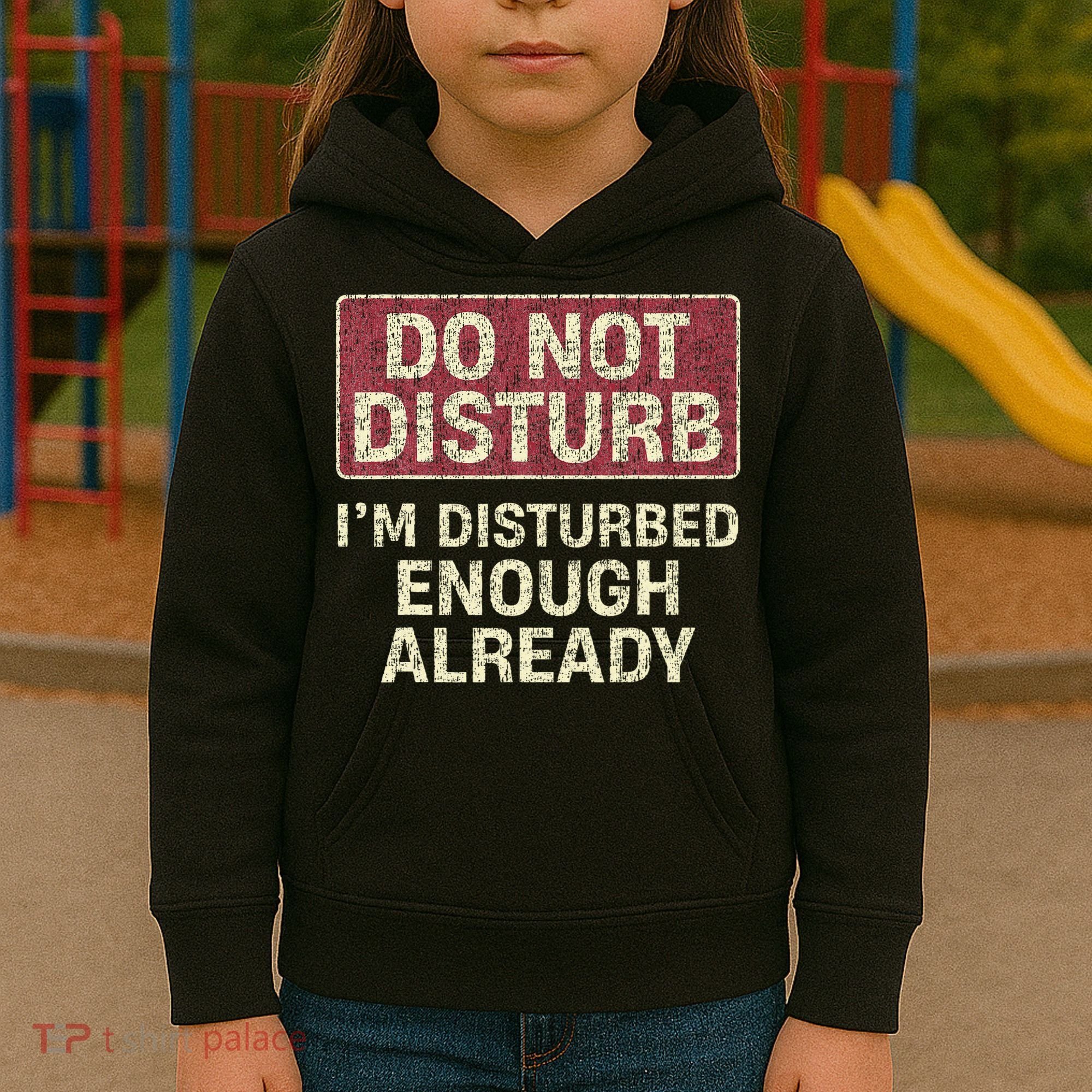 Do Not Disturb IM Disturbed Enough Already Sarcastic Kids Hoodie