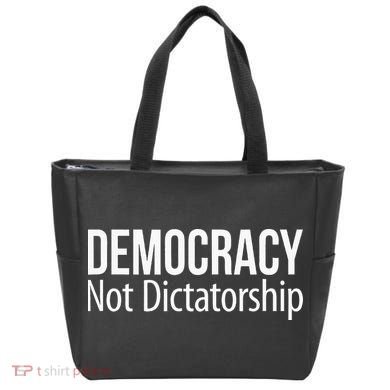 Democracy Not Dictatorship Tote Bag