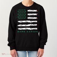 Dope Nation Flag Marijuana 420 Leaf Weed Weed Day Cannabis Funny Women's Sweatshirt thumb 0