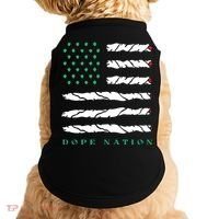 Dope Nation Flag Marijuana 420 Leaf Weed Weed Day Cannabis Funny Doggie Tank thumb 0