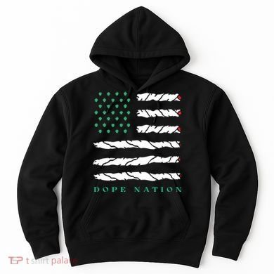 Dope Nation Flag Marijuana 420 Leaf Weed Weed Day Cannabis Funny Hoodie