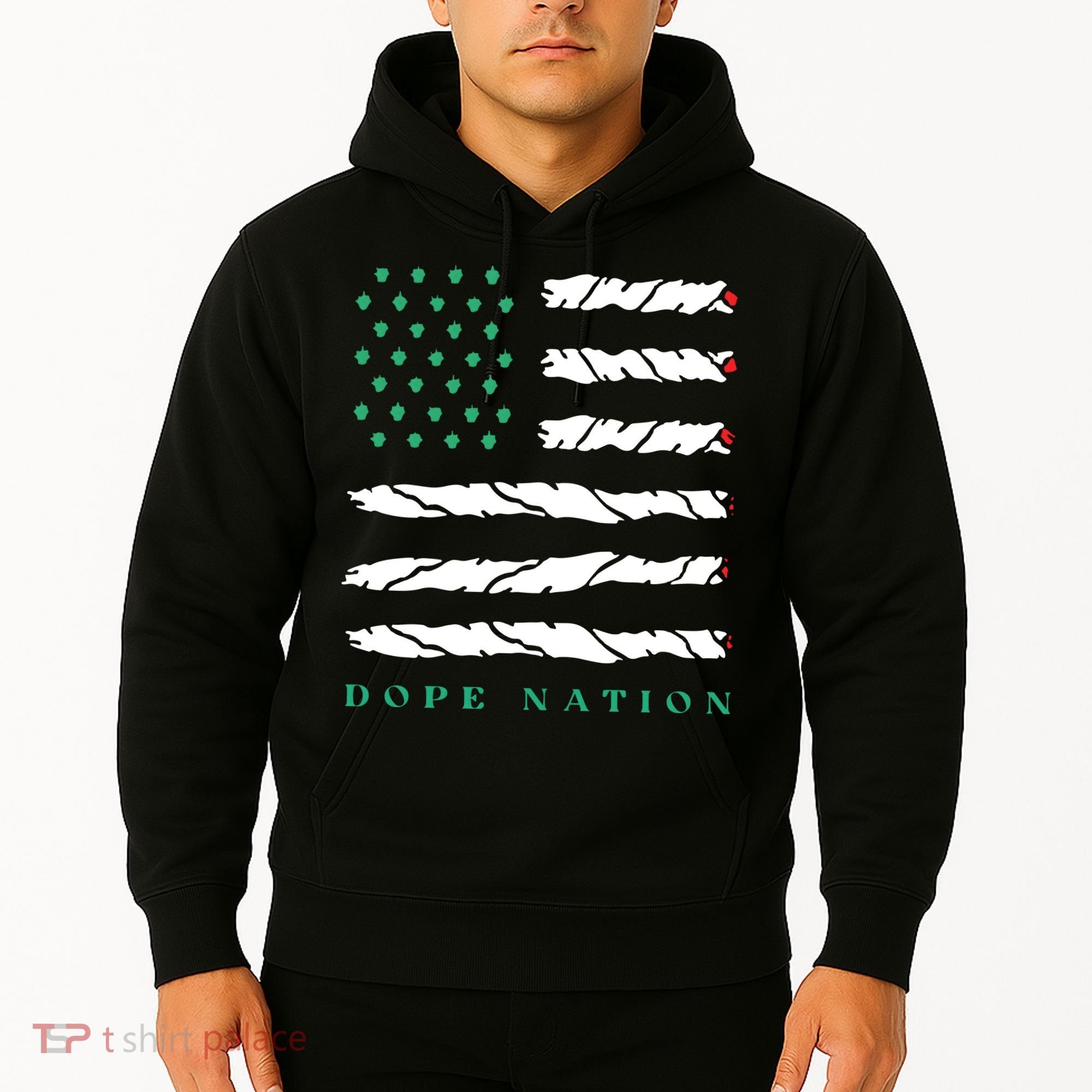 Dope Nation Flag Marijuana 420 Leaf Weed Weed Day Cannabis Funny Hoodie