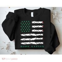 Dope Nation Flag Marijuana 420 Leaf Weed Weed Day Cannabis Funny Sweatshirt thumb 2
