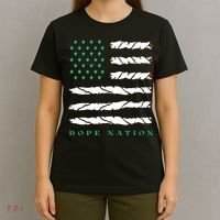 Dope Nation Flag Marijuana 420 Leaf Weed Weed Day Cannabis Funny T-Shirt thumb 4