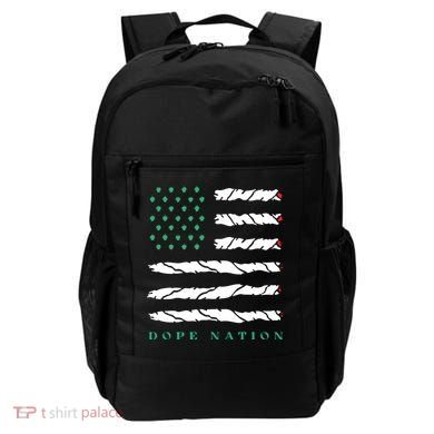 Dope Nation Flag Marijuana 420 Leaf Weed Weed Day Cannabis Funny Backpack
