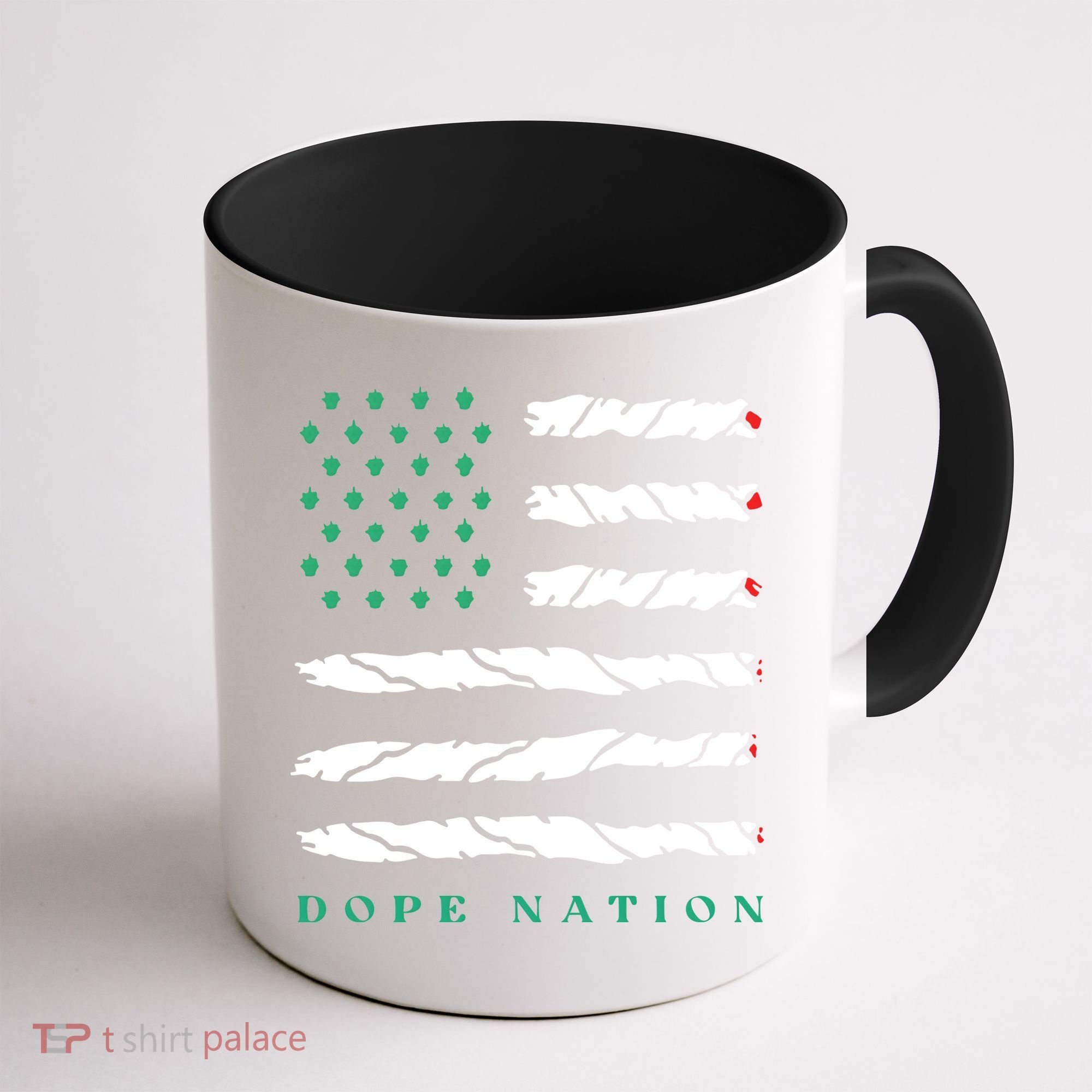 Dope Nation Flag Marijuana 420 Leaf Weed Weed Day Cannabis Funny Coffee Mug