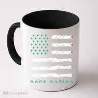 Dope Nation Flag Marijuana 420 Leaf Weed Weed Day Cannabis Funny Coffee Mug thumb 0