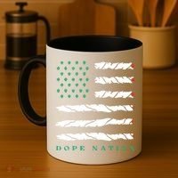 Dope Nation Flag Marijuana 420 Leaf Weed Weed Day Cannabis Funny Coffee Mug thumb 4