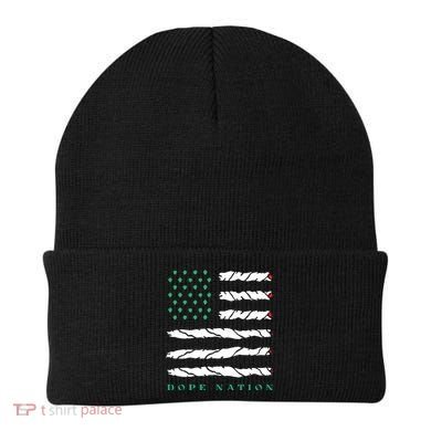 Dope Nation Flag Marijuana 420 Leaf Weed Weed Day Cannabis Funny Beanie