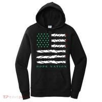 Dope Nation Flag Marijuana 420 Leaf Weed Weed Day Cannabis Funny Women's Hoodie thumb 0