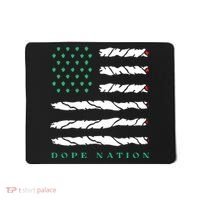 Dope Nation Flag Marijuana 420 Leaf Weed Weed Day Cannabis Funny Mousepad thumb 0