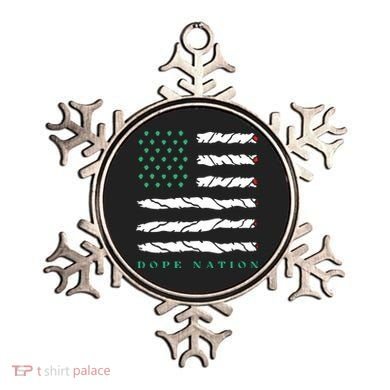 Dope Nation Flag Marijuana 420 Leaf Weed Weed Day Cannabis Funny Ornament