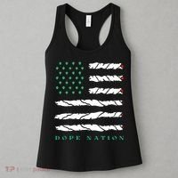 Dope Nation Flag Marijuana 420 Leaf Weed Weed Day Cannabis Funny Women's Tank Top thumb 3