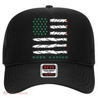 Dope Nation Flag Marijuana 420 Leaf Weed Weed Day Cannabis Funny Hat thumb 0