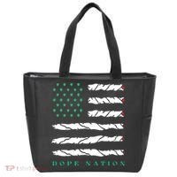 Dope Nation Flag Marijuana 420 Leaf Weed Weed Day Cannabis Funny Tote Bag thumb 0