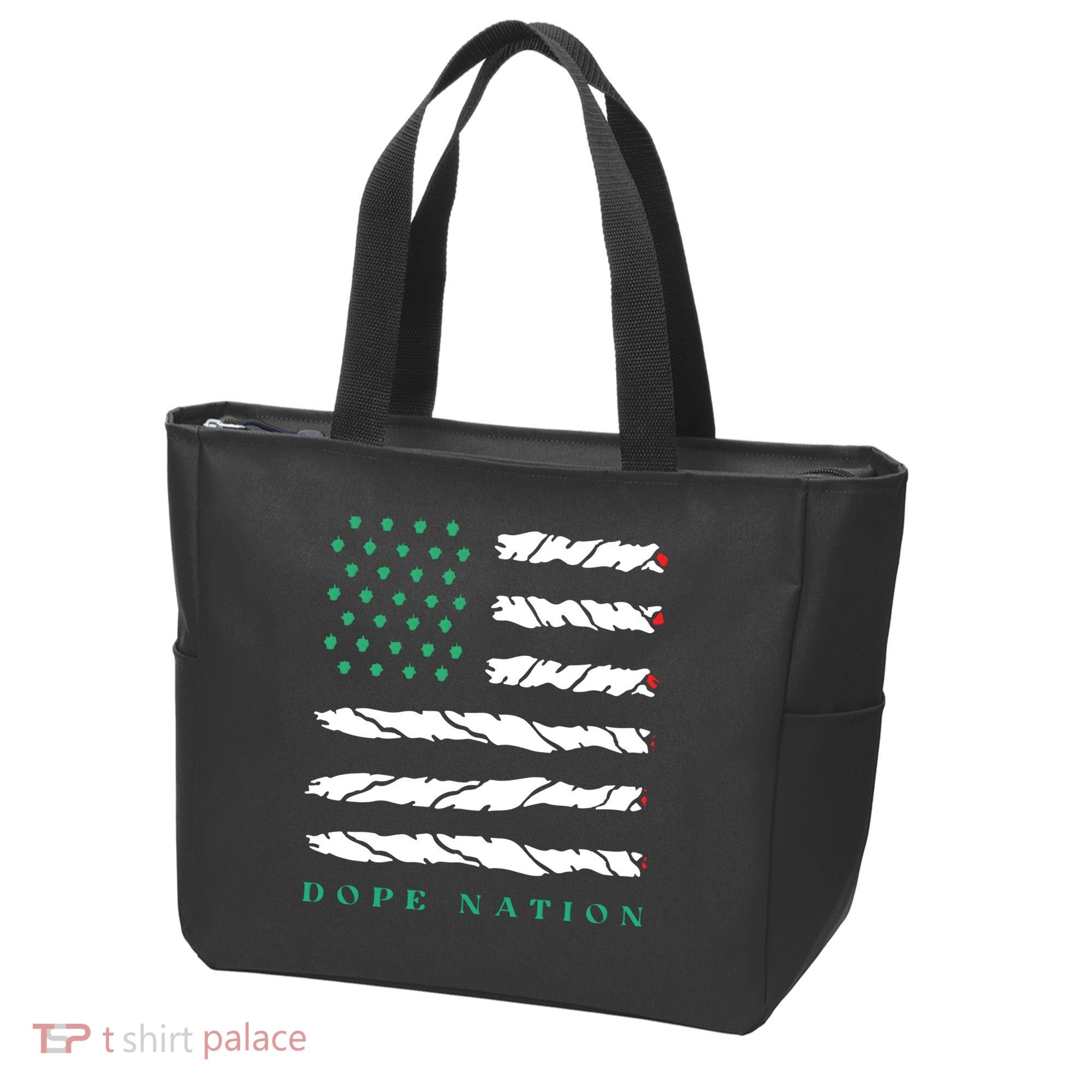 Dope Nation Flag Marijuana 420 Leaf Weed Weed Day Cannabis Funny Tote Bag