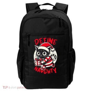 Define Naughty Funny Naughty Cat Christmas Backpack