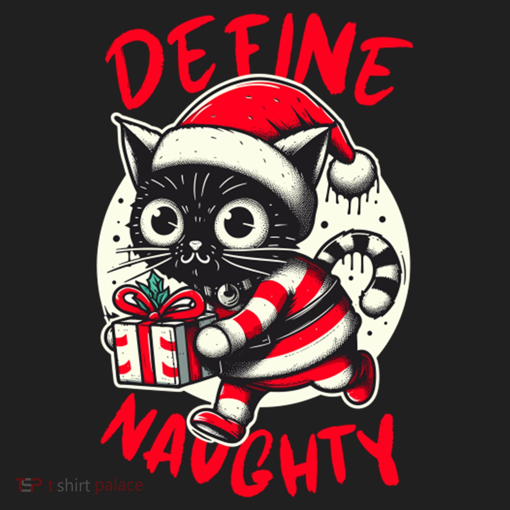 Define Naughty Funny Naughty Cat Christmas Tumbler