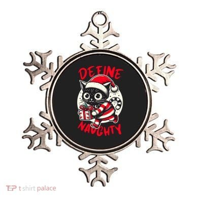 Define Naughty Funny Naughty Cat Christmas Ornament