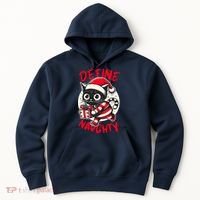 Define Naughty Funny Naughty Cat Christmas Hoodie thumb 0