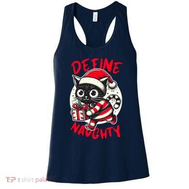 Define Naughty Funny Naughty Cat Christmas Women's Tank Top