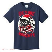 Define Naughty Funny Naughty Cat Christmas Kids T-Shirt thumb 0