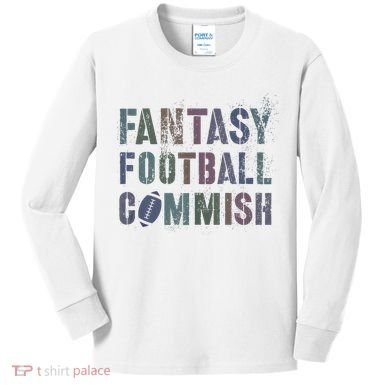 Drafting Night Fantasy Football Commish Dibs On Commissioner Kids Long Sleeve Shirt