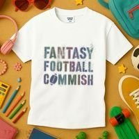 Drafting Night Fantasy Football Commish Dibs On Commissioner Kids T-Shirt thumb 3