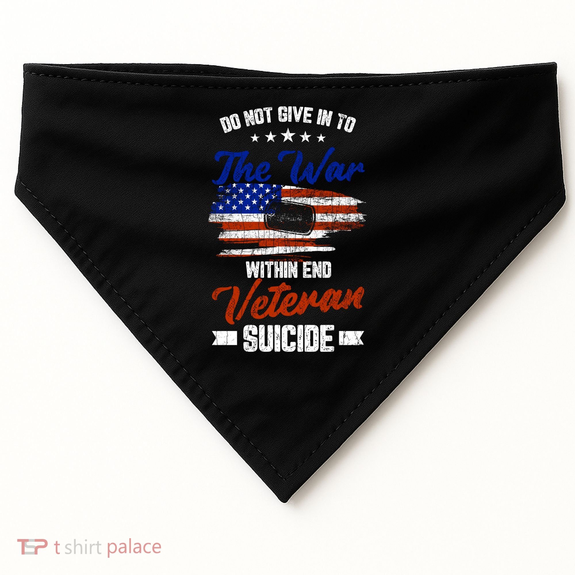 Do Not Give Into The War Within Happy Veterans Day Graphic Gift USA-Made Doggie Bandana