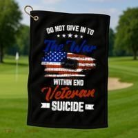 Do Not Give Into The War Within Happy Veterans Day Graphic Gift Golf Towel thumb 1