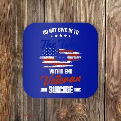 Do Not Give Into The War Within Happy Veterans Day Graphic Gift Coaster