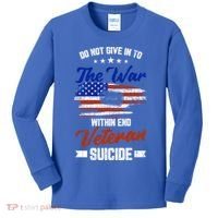 Do Not Give Into The War Within Happy Veterans Day Graphic Gift Kids Long Sleeve Shirt thumb 0
