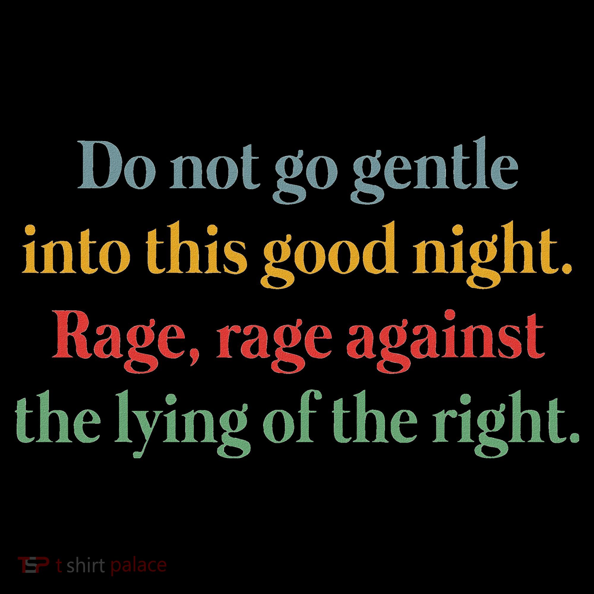 Do Not Go Gentle Into This Good Night Rage Against The Lying Women's Hoodie