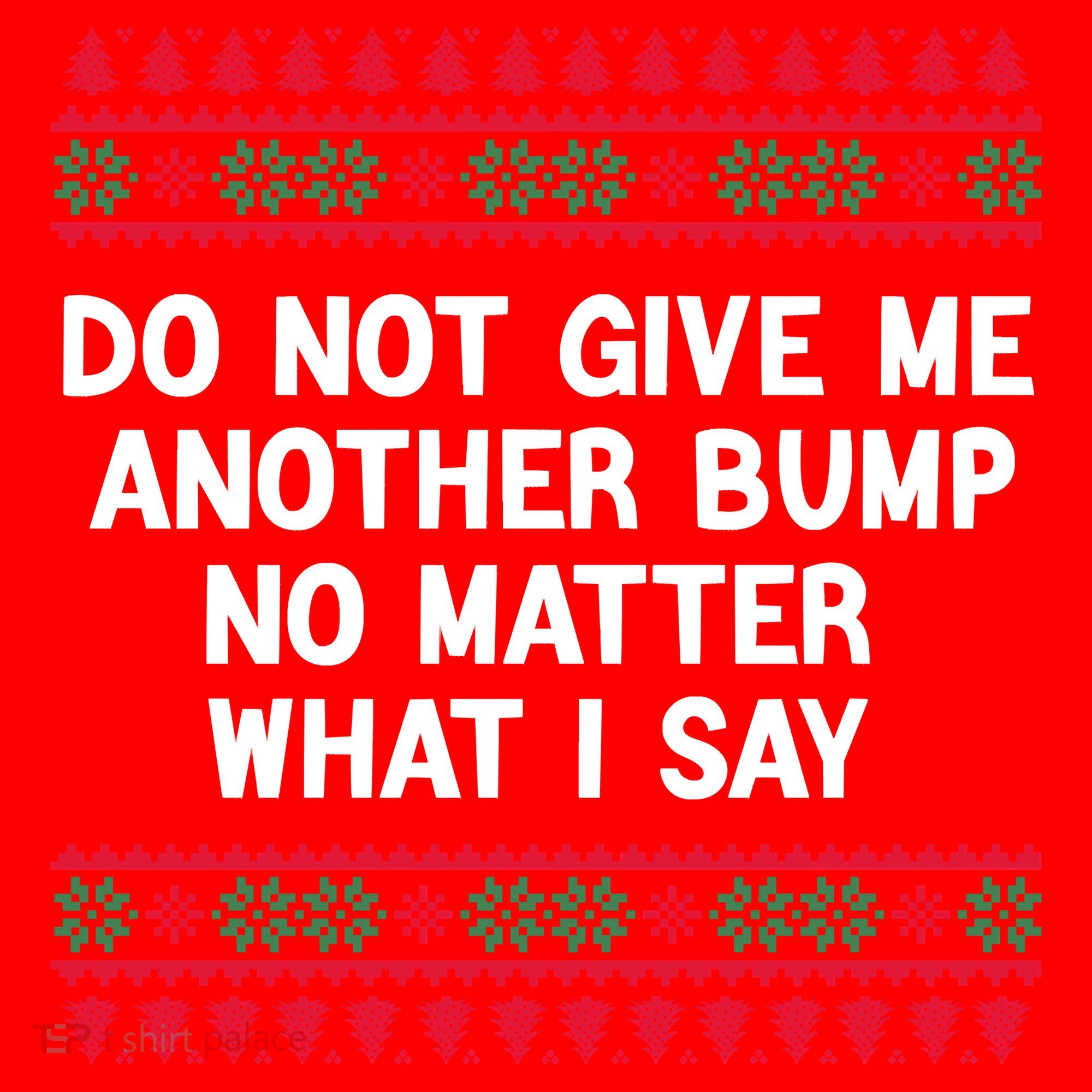 Do Not Give Me Another Bump No Matter What I Say Christmas Santa Hat