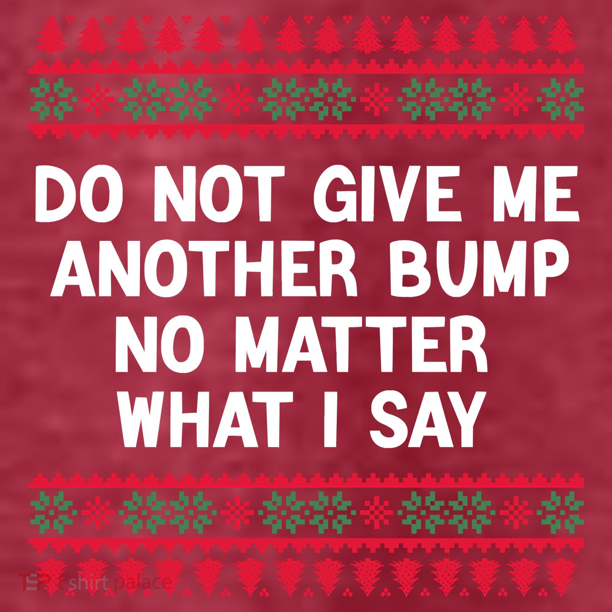 Do Not Give Me Another Bump No Matter What I Say Christmas Women's T-Shirt