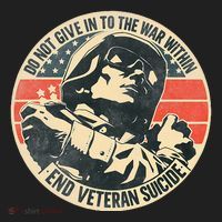 Do Not Give In To The War Within End Veteran Suicide Beanie thumb 2