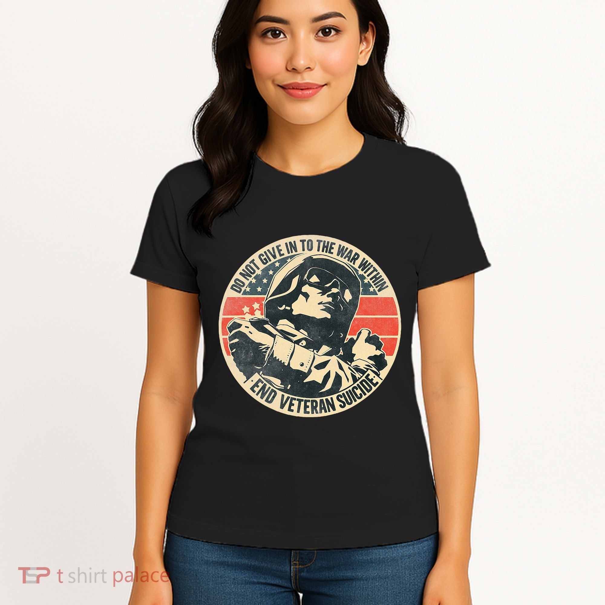 Do Not Give In To The War Within End Veteran Suicide Women's T-Shirt
