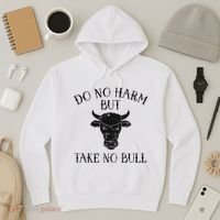 Do No Harm But Take No Bull Hoodie thumb 3