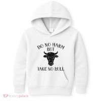 Do No Harm But Take No Bull Kids Hoodie thumb 0