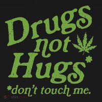 Drug Not Hugs DonT Touch Me Weed Canabis 420 Women's Hoodie thumb 2