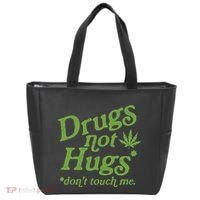 Drug Not Hugs DonT Touch Me Weed Canabis 420 Tote Bag thumb 0