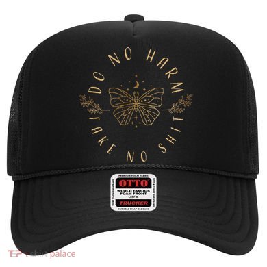 Do No Harm Take No Shit Witchy Moon Moth Hat