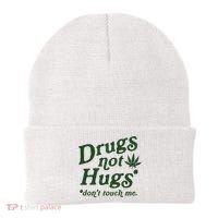 Drugs Not Hugs Don't Touch Me Beanie thumb 0
