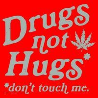 Drugs Not Hugs Sarcastic Weed 420 Funny Pot Cannabis Smoker Dope Santa Hat thumb 1